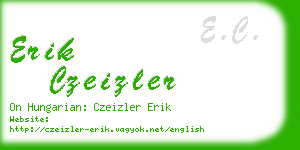 erik czeizler business card